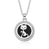 In-Stock Aromatherapy Hollow Diamond Pendant Necklace