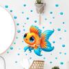 Glow-In-The-Dark Goldfish Bubble Toilet Sticker Creative Self-Adhesive Removable Bathroom Decoration Wall Windows Car Stickers