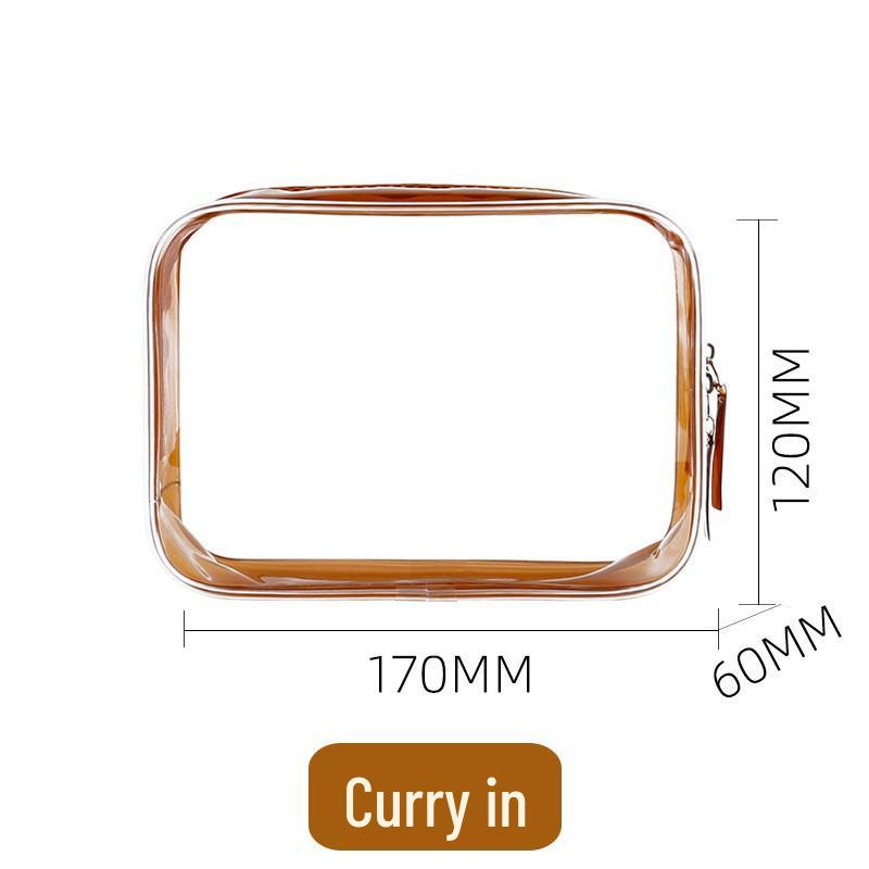 Large Capacity Waterproof Transparent Makeup Bag - Portable Toiletry Organizer for Travel