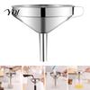Durable 304 Stainless Steel Funnel with Handle, Wide Mouth Handled Funnel, Kitchen for Bottles Smooth Pouring And Anti-Splash Use Metal
