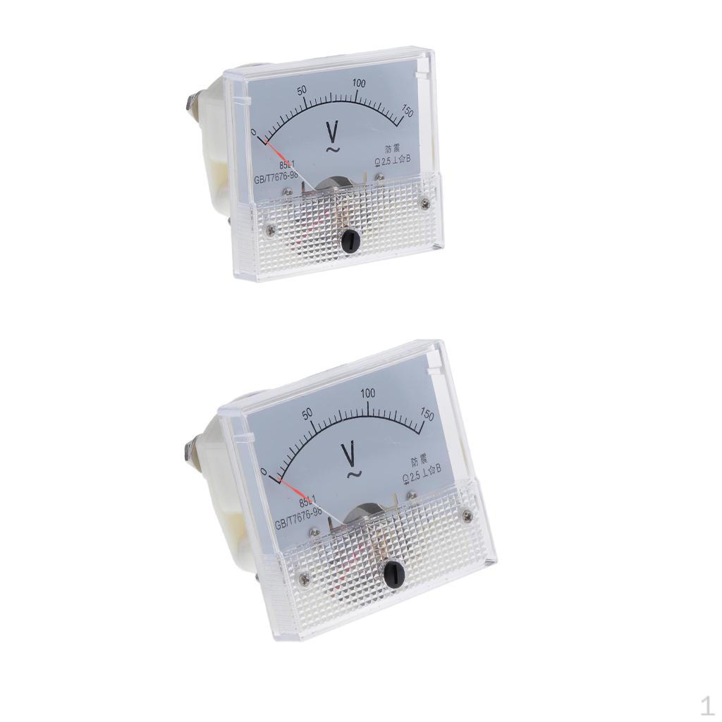 

2 X Voltmeter Panel 85L1 Voltage Meter Pointer