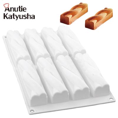 Formă de silicon în formă de răsucire cu 8 găuri, bricolaj, mousse de pâine, jeleu, ciocolată, instrumente pentru decorarea prăjiturii