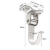 New Pad Eye Wall Hook Plate Deck Stainless Steel Ceiling Mount Hanger U/J-Shaped Black Silver Door Buckle for Fan Lamp