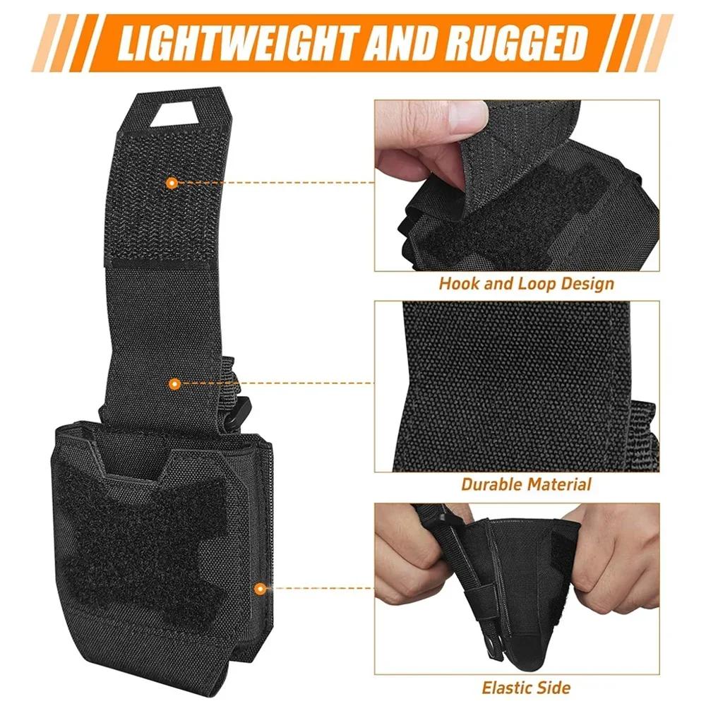 Molle Handcuff Pouch Nylon Quick - access Holster Universal Fit Heavy - duty Tactical for Law Enforcement Outdoor Use