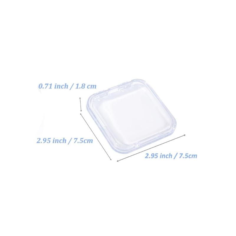 Clear Nail Art Presentation Container Space Saving Design with Adhesive Strips for Salon Home Organization