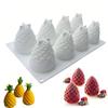 Silicone Pinecone Mousse Cake Mold 8 Holes Non-Stick DIY Baking Molds High Temperature Resistance Easy To Clean