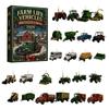 2026 Christmas Countdown Calenda, 24 Acrylic Farm Tractor Charm,Holiday Gift for Christmas