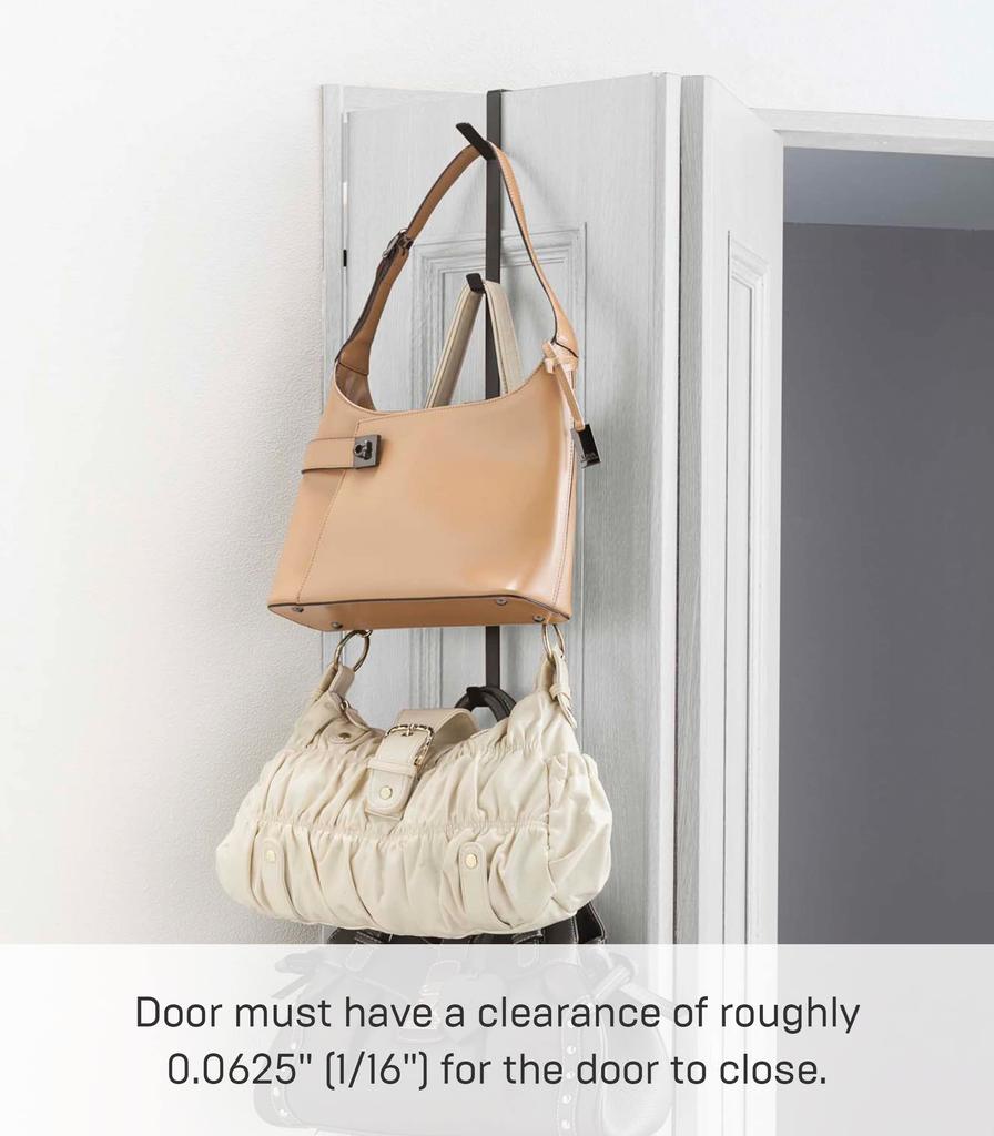Yamazaki Smart Door Hanger, Long, Black, Approx. W1.5 X D9 X H54cm, Hat Hanger, Bag Storage, Door Hook, 7646