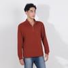 Men's Warm Fleece Half-Zip Jacket - Windproof, Stand-Up Collar, Long-Sleeved for Autumn/Winter Outdoor Sports & Casual Wear