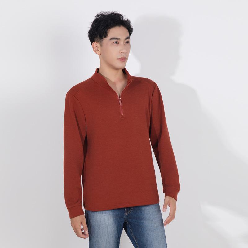 Men's Warm Fleece Half-Zip Jacket - Windproof, Stand-Up Collar, Long-Sleeved for Autumn/Winter Outdoor Sports & Casual Wear