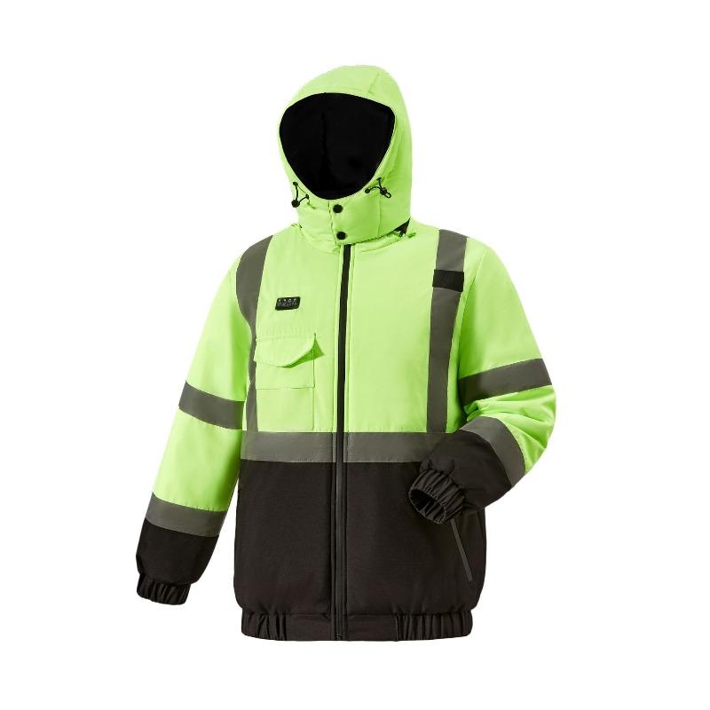 Winter  new cold-proof thickened heating reflective strip cotton clothes men s outdoor duty warm reflective overalls M