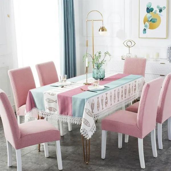 Жаккардовый чехол на стул, эластичный чехол на стул, эластичный чехол, чехол для сиденья, защита от пыли, украшение стула, столовая, свадьба, вечеринка