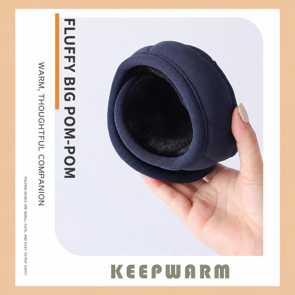 Thick Plush Lined Winter Earmuffs Soft Windproof Ear Covers Portable Plush Earmuffs  Outdoor Use