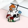 Skull Series Punk Gothic Badge Skeleton Flower Potted Brooch Denim Lapel Bag Enamel Pins Gift for Friend Party Halloween Jewelry