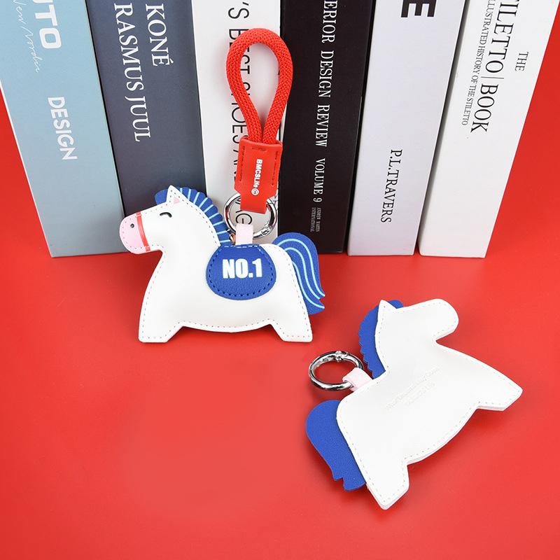 Horse Leather Keychain- Horse Bag Charm For Handbags, Car Keys, Purse, Backpack-Meaning: Will Soon Have Money