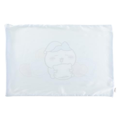 MORIPiLO Chiikawa Pillowcase, 100% Silk, Hachiware Goods, Blue, 43x63cm, Anti-Friction, Night Care, Silk with Tencel Backing, Zipper Closure, Characte