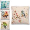 Exquisite Watercolor Lion Flowers Butterfly Lane Bird Wren Cushion Cover Ideal For Stylish Homes