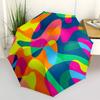 1pc Colorful Abstract Automatic Open/close Folding Umbrella, Compact Portable Travel Umbrella, Cute Umbrella, Durable Construction yy260328006