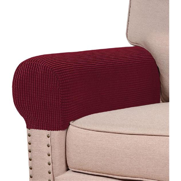 Stretch Armrest Covers (Set of 2) – Anti-Slip Spandex Jacquard Furniture Protectors for Chairs, Sofas & Recliners – Washable & Durable Slipcovers