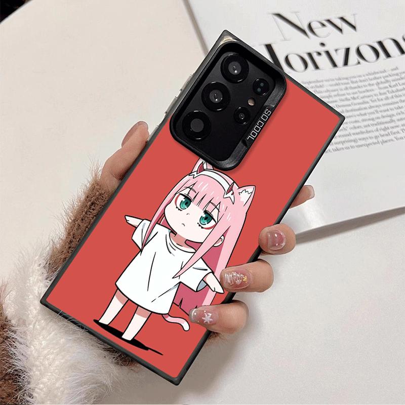 Zero Two 02 Kawaii Cute Soft Phone Case for Samsung Galaxy S24 S25 FE S26 Edge S23 Ultra S22 Plus S21 + Shockproof Cover Back Sh
