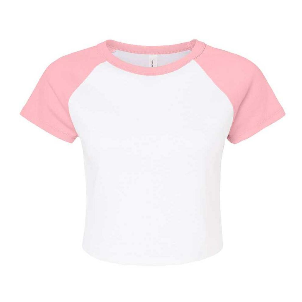 Bella + Canvas Womens/Ladies Baby Micro-Rib Raglan T-Shirt
