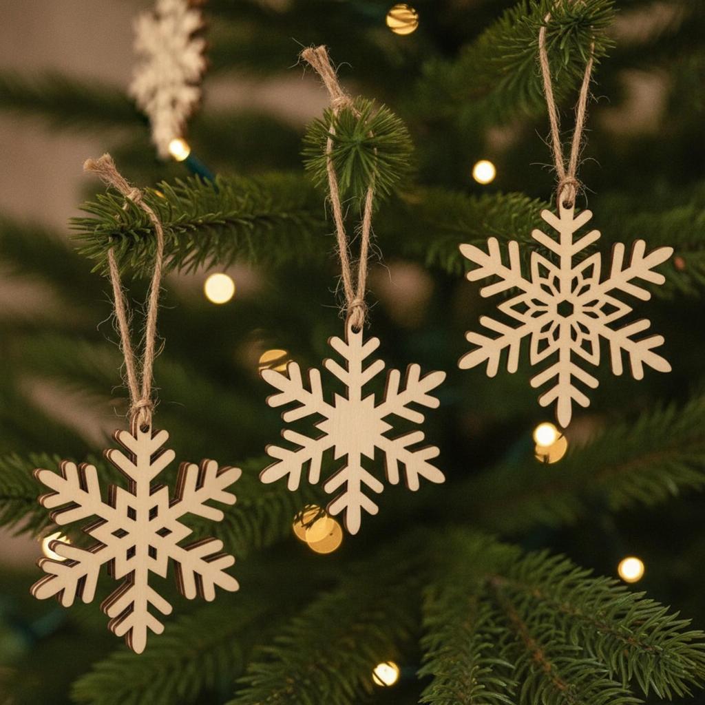 Wooden Christmas Hanging Ornament Rustic Unfinished Wood Blank
