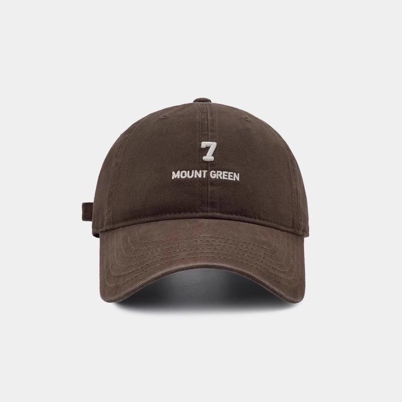 Korean-Style Embroidered Baseball Cap for Women - Wide Brim, Face-Slimming, Plus Size, Deep Sunshade Duckbill Hat