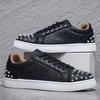 Personalized Fashion Hot Diamond Trend Men's Shoes Red Sole Men's Casual Rivet Board Shoes