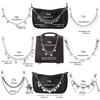 Gothic Punk Detachable Bag Chain Set With Multiple Cool Charm Designs For Handbag Decor Y2K Alt Style Daily Wear