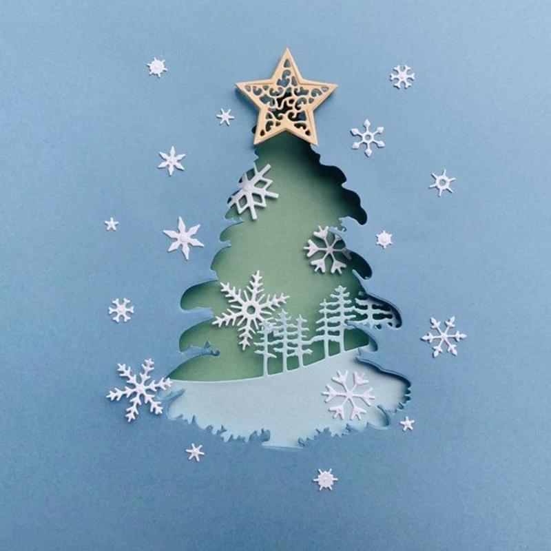 Winter Snowflakes Metal Cutting Dies Stencil DIY Scrapbooking Album Paper Card Q1FD