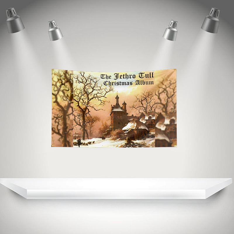 J-Jethros Tull Flag Music Band Banner HD Printing Tapestry Exhibition, Music Band Fans, Garage Decor