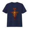 St Francis of Assisi San Damiano Cross Catholic Eastern Retro Unisexs T Shirt Vintage Washed Slightly Casual Stylish Versatile