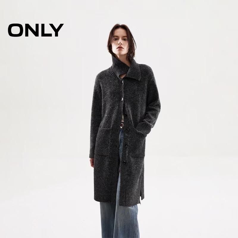 ONLY Women s Loose Lapel Knit Cardigan L