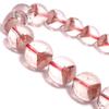 Luxury Natural Stone Red Phantom Quartz Power Stone Bracelet with Clear Phantom Beads [Happiness Stone] Accessory