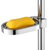 Clip-on Design Soap Holder ABS Soap Tray Shower Rod Soap Dish  Bathroom Shower Kitchen Sink