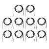 10Pcs Temperature Sensor Probe NTC Thermistor Temp Transducer Cold Pressed Terminal 2 Meters