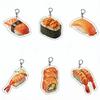 2D Acrylic Simulated Sushi Keychain Realistic Food Look Sturdy Metal Clasp Bag Decoration For Sushi Lovers