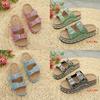 Summer Water Diamond Platform Flip Flops With Pu Upper For Womens Casual Wear