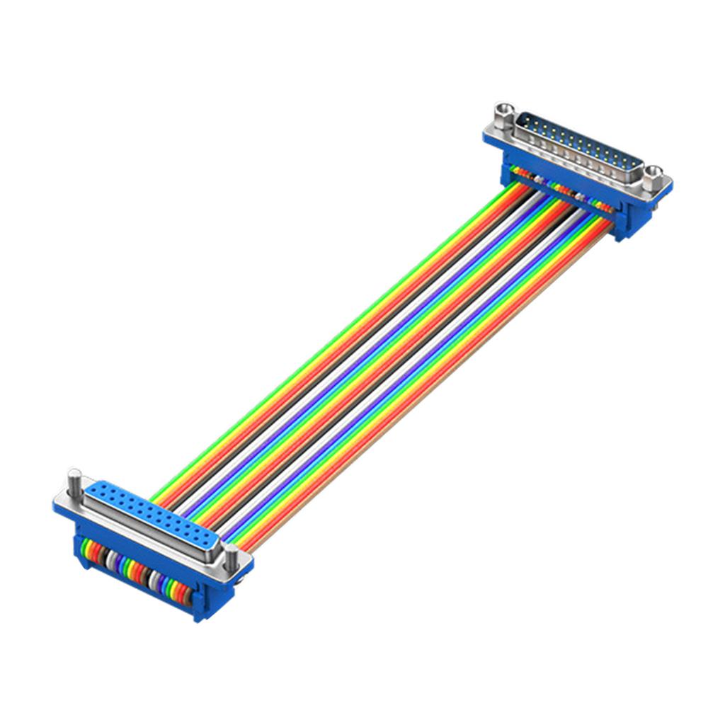 PVC 25Pin DB25 Male Female Connectors Cable with Fixed Nut for Secure Connection in Electronics
