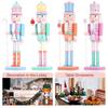 38CM Nutcracker soldier puppet candy series combination wooden craft Christmas tree pendant family festival decoration gift