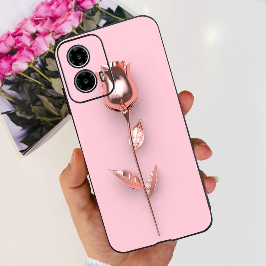 For Motorola Moto G24 Power Case 2024 New Fashion Flower Silicone Soft Back Cover For Moto G24 G34 Phone Case MotoG24 G 24 Coque