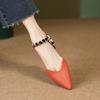 Fashion Sandals For Woman White Pointed Toe Summer 2024 Women's Shoes Red Footwear With Low Heels H Designer Stylish Price Casual