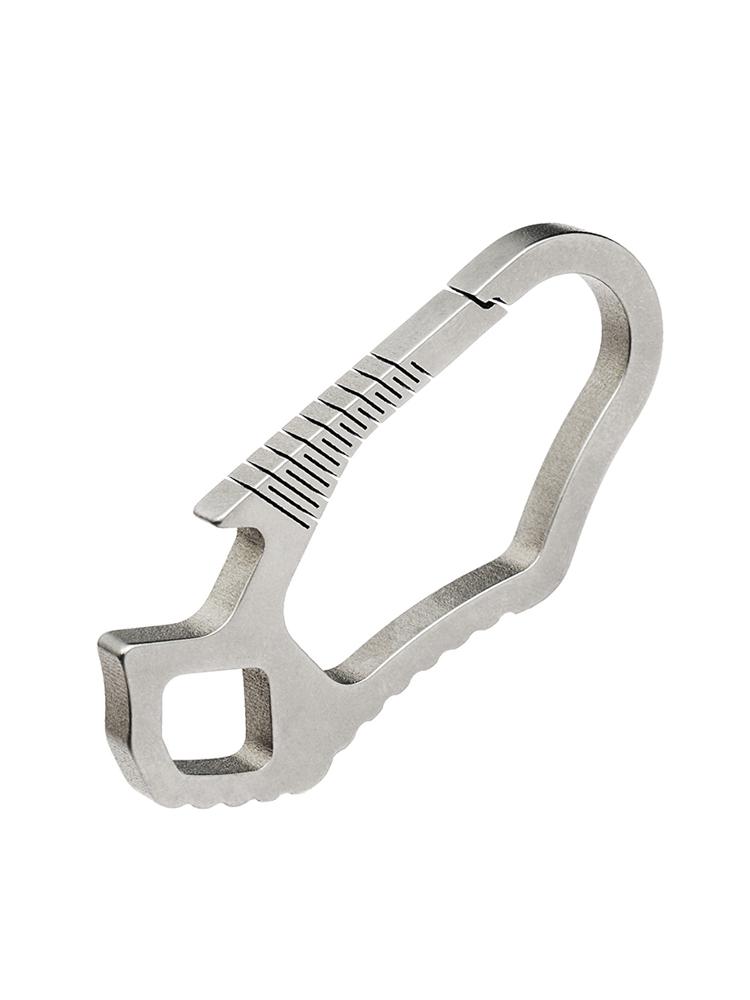 

Mini Keychain Titanium Alloy Hook Men s Waist-Worn Creative One-Push Hook Metal Spring Clip Male Creativity Gift серебряный