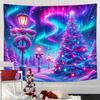 Christmas Tapestry Holiday Party Gathering Wall Hanging Living Room Bedroom Wall Decoration Home Decor