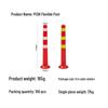 PU Plastic Reflective Chain Lane Divider Post, Red/White Anti-Collision Road Protection Post