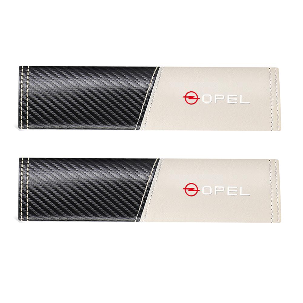 1/2pc Car Seat Belt Shoulder Cover Breathable Protection Pad For Opel OPC Astra J H G K Insignia Corsa D B E Mokka Car Valve Cap