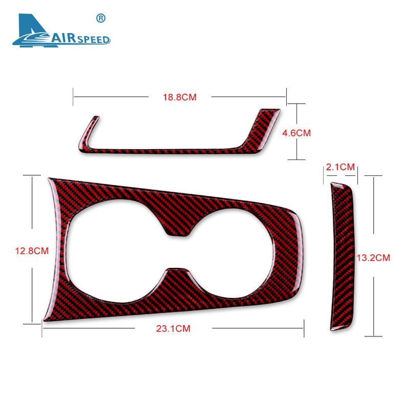 Real Soft Carbon Fiber for Chevrolet Camaro 2010 2011 2012 2013 2014 2015 Car Water Cup Holder Sticker Accessories Interior