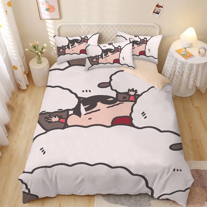 Bettwäsche-Set Crayon Xiaoxin Bettbezug Kissenbezug Niedlich Zimmer Cartoon Schlafzimmer Dekoration Teenager Kind Erwachsener Bettwäsche-Set 200x200cm