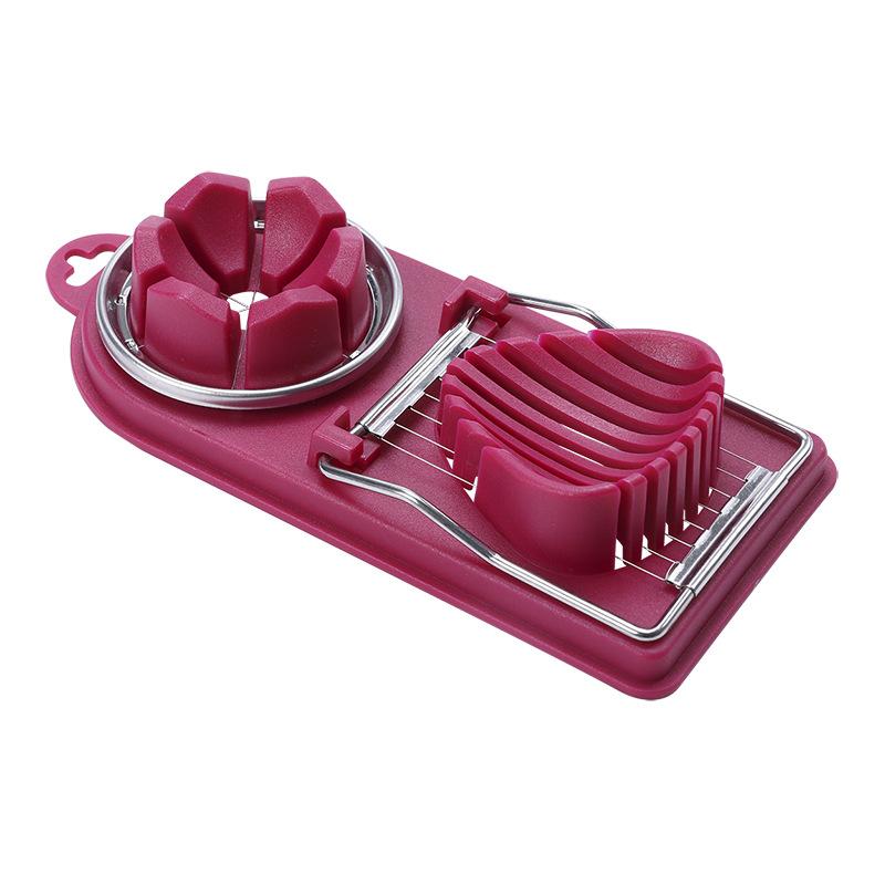 Tagliauova multifunzionale per uso domestico, affettatrice per uova sode, tritatutto/divisore/tagliatrice/tagliatrice per uova 2 in 1, utensili da cucina