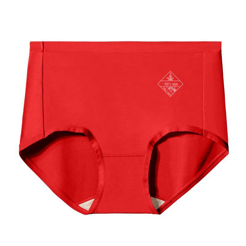 Women's Large High-Waist Modal Briefs with 100% Mulberry Silk Crotch - Antibacterial & Comfortable